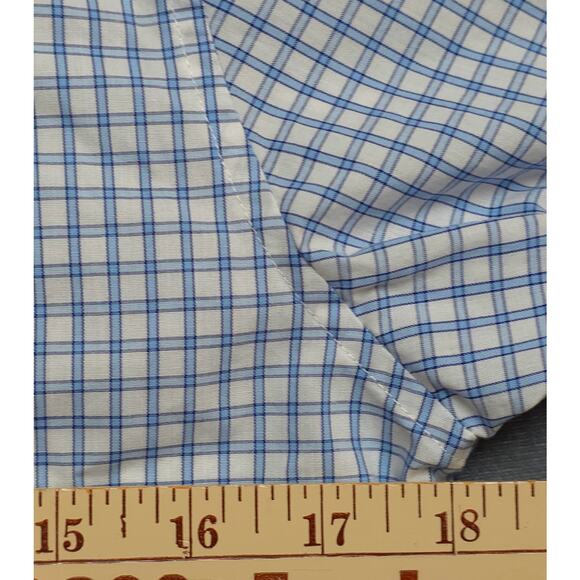 Ralph Lauren Boys Size 14 Button Down Plaid Shirt Long Sleeves Blue White - Picture 5 of 7